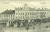 alte, schwarz-weiße Postkarte von Czernowitz, darauf zu sehen ist ein großer Platz mit repräsentativen Bauten, der "Platz der Vereinigung"